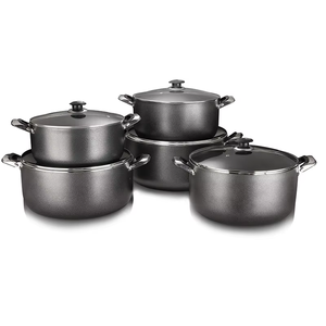 Không dính Đen đồ nấu nướng chậu đầy màu sắc chất lượng cao Nhà Bếp Nấu Ăn không dính nhôm Cookware chậu Set cho Trang chủ sử dụng - Product Image 1