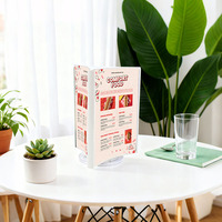 Usine Rotation à 360 degrés écologique pour support de table en plastique support de menu présentoir publicitaire à courbe étanche