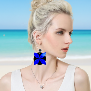 Havaiano Jóias Bohemian Samoa Tonga Flor Padrão Brincos com Tartaruga Marinha com Flor para Mulheres Meninas Presentes - Product Image 2