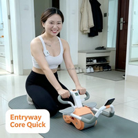 Rodillo Abdominal Ligero con Rebote Automático para Ejercicio Diario en Casa, Fitness y Deporte para Adultos, Hombres y Mujeres