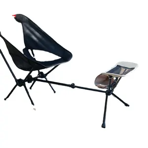 Freiluft-Moon-Stuhl Fußstütze Klappstuhl bequemer Freizeitstuhl camping angeln teleskopfußstütze Aluminium-Fußstütze