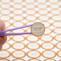Etiqueta Adhesiva Redonda Impermeable para Cosméticos, Impresión de Logotipo para Empaquetado de Productos de Belleza, CS CS-CG01
