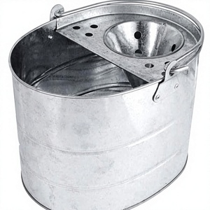 25L Galvanized Metal Heavy-duty Durable Industrial <b>Mop</b> Bucket steel Office Kitchen Bathroom Home Floor <b>Cleaning</b> Trustworthy Usag - Product Image 1