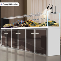 Nouvel aquarium autoportant 2026, grand aquarium écologique avec filtre à fond en verre ultra-transparent pour la maison