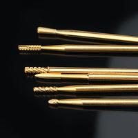 Embouts de ponceuse à ongles en acier inoxydable et tungstène, plaqués or, en forme de cône, pour polissage des ongles, accessoires sûrs et lisses pour le nettoyage des cuticules