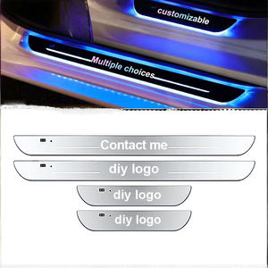 Wholesale LUYao 12V Wireless Car <b>Door</b> Sill Symphony <b>Light</b> Custom Logo Led Welcome Pedal Car Threshold Scuff Plate <b>Door</b> Guard - Product Image 2