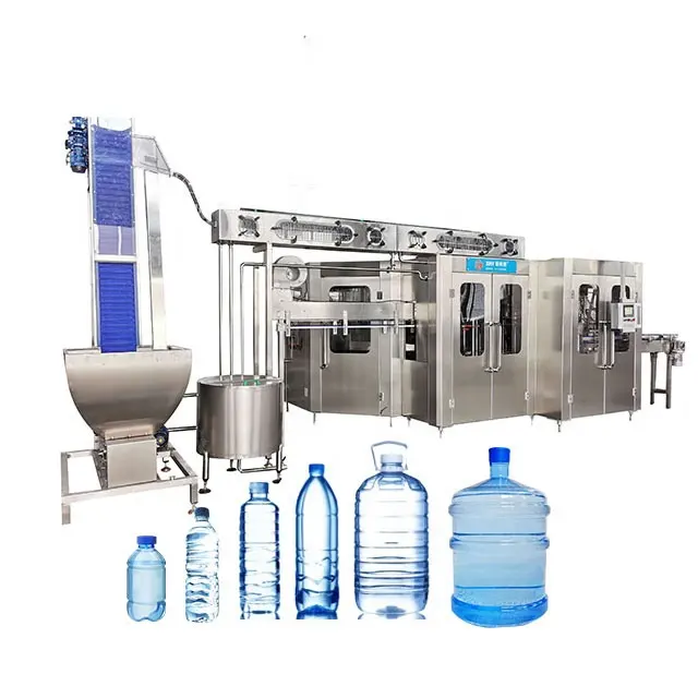 Solution filling machine manufacturing plant 330ml drinking water bottle filling and capping machine production line