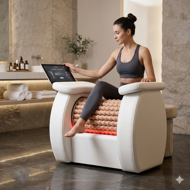 Professional Spa Ymphatic Drainage Machine Full Body Roller Massager Detox Circulation Sculpting Skin Analyzer Machine