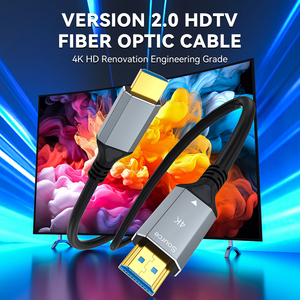 Cable de Fibra Óptica HDTV Certificado, 18Gbps, 4K 60Hz, 1080P HD Video <span class=keywords><strong>AOC</strong></span> HDTV 2.0, Cable de Fibra Óptica de 10M, 15M, 20M, 30M, 50M, 100M - Product Image 2