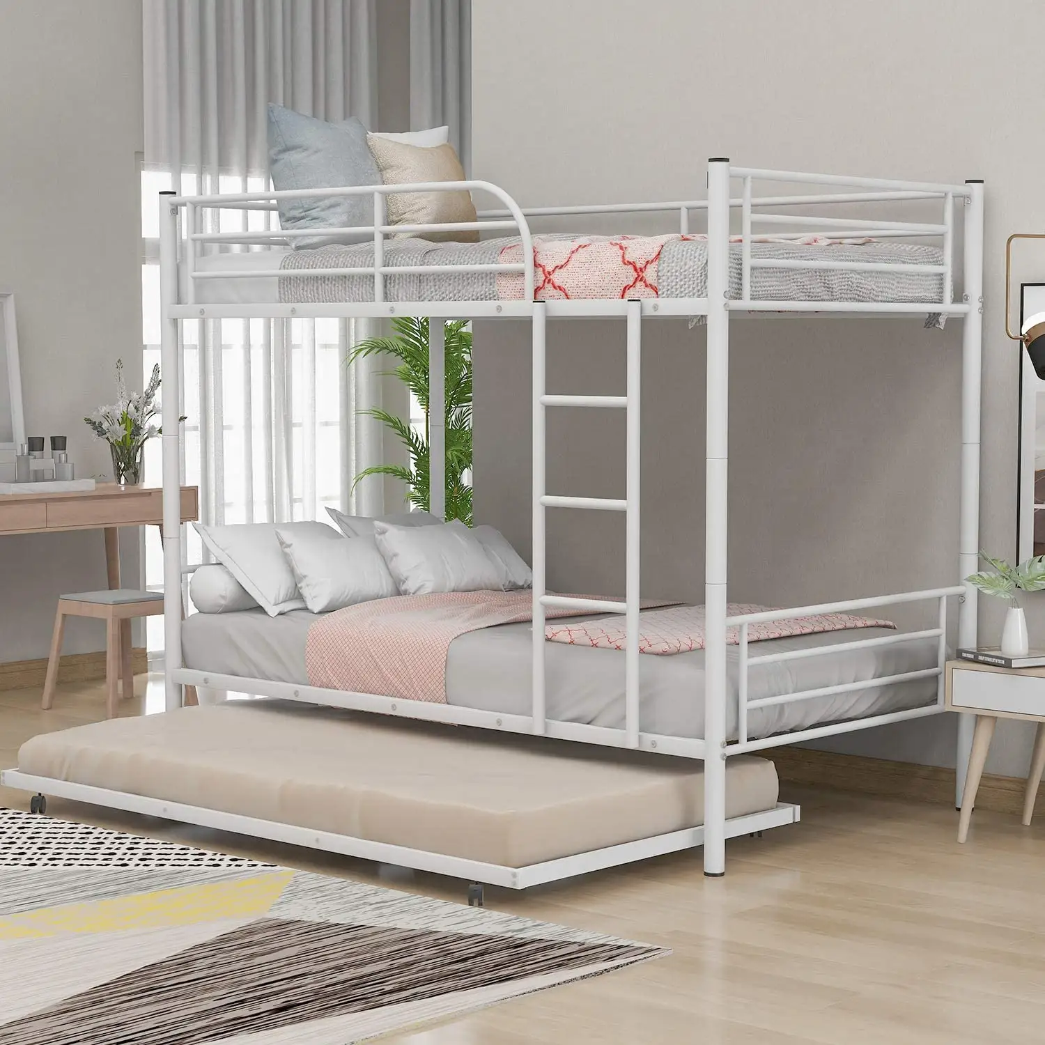 Modern Design Onder Opslag Kids Stapelbed Metalen Platform Bed Frame Slaap Bed