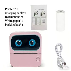 Yapay Zeka Destekli Mürekkepsiz Termal Yazıcı 203DPI USB 1200mAh Pil Mini Taşınabilir Kullanışlı Hızlı Kullanım Öğrenciler Çocuklar Etiket Yazıcısı Stokta - Product Image 4