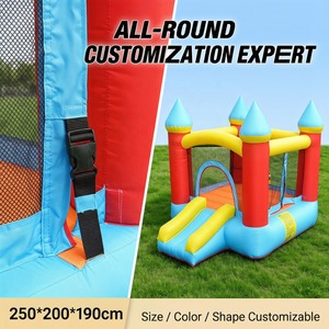 Castello Gonfiabile Commerciale Nido C-83 per Bambini, in Nylon, con Soffiatore e Ampia Area di Salto - Product Image 4