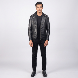 2026 High Quality <b>Men's</b> New Fashion Genuine <b>Leather</b> <b>Jacket</b> Light Fabric Sheep Fur Front Zipper Pockets <b>jacket</b> for <b>men</b> - Product Image 1