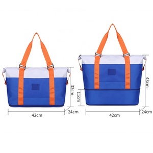 Bolsa Deportiva Grande Oxford Personalizada para Fin de Semana, Negra, para Gimnasio y Viajes, con Logotipo - Product Image 3