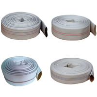 Polyester tuyau d'incendie à veste unique 0.8Mpa pression de travail tuyau de décharge d'eau plat tuyau d'incendie TOWAY FIRE