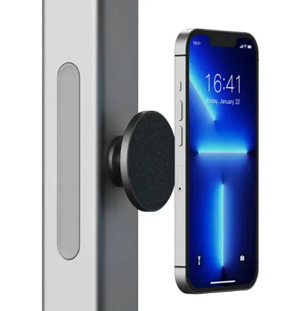 Upgrade Zinc Alloy Phone Mount Universal Cell Phone Grip Dual Side Magnetic Gym Phone Mount For Videos Ins