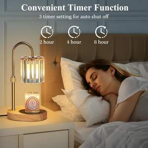 Diffuseur de cire électrique haut de gamme en <span class=keywords><strong>bois</strong></span> et <span class=keywords><strong>verre</strong></span>, réglable en hauteur, pour aromathérapie et fonte de cire dans les hôtels - Product Image 2