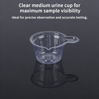Vaso para Muestras de Orina, Desechable, de Plástico, 40 ml, Transparente, para Recolección de Muestras