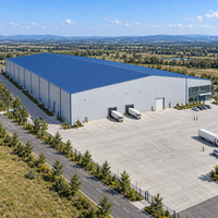 Entrepôt en structure métallique préfabriquée pour la logistique, la distribution, le stockage et les bureaux - Bâtiment industriel préfabriqué
