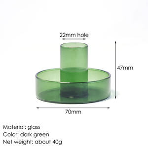 Bougeoir en verre rond minimaliste BECORA, porte-bougie conique pour mariages, Saint-Valentin et Noël - Product Image 6