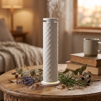 Diffuseur de parfum d'ambiance de luxe à LED avec pulvérisation automatique, machine de désodorisation d'air à froid pour huiles essentielles, tour de diffusion de parfum domestique