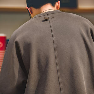 Qualité supérieure 100% coton hommes T-Shirt surdimensionné Boxy Hip Hop Style rétro Logo personnalisé tricoté Air coton Premium pour - Product Image 3