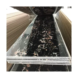 Hot bán 400*8 mét Marbling dập nóng PVC Trần & PVC Panel tường UV tấm đá cẩm thạch