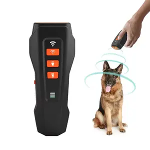 Alat pengontrol gonggongan anjing, perangkat pencegah gonggongan anjing 3 Mode dapat diisi ulang baru 1200mah luar ruangan