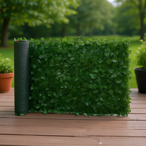 Valla de Privacidad con Hojas de Hiedra Artificiales D0100H530RT, 39 x 98 Pulgadas, Verde Oscuro, Revestimiento Duradero para Jardín Exterior - Product Image 2