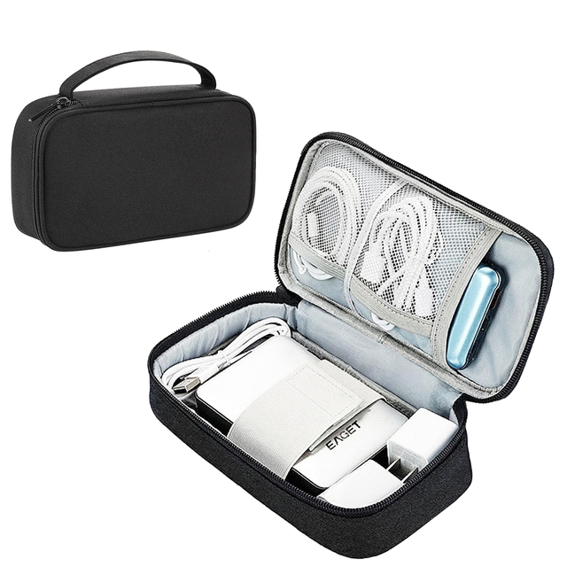 Shockproof Hard Shell Carrying Case Electronic Accessories Larger Capacity Storage Pouch Travel Bag for Charger Cable