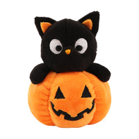 Boneka Hantu Halloween Lucu Grosir, Gantungan Tas Boneka Kecil Bahan Katun Plush Kreatif, Hadiah Gantung, Mainan Hantu Kucing Labu