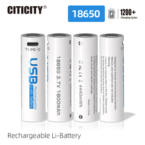 C18650แบตเตอรี่ลิเธียมไอออน NMC 4แพ็ค Type-C ชาร์จได้3.7V 7400mWh 1200 + รอบ - Product Image 4