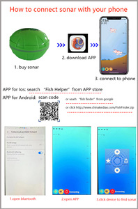 Détecteur de poissons sonar filaire et sans fil 2-en-1, sondeur portable et pliable pour la pêche sous-marine, la pêche sur glace, le kayak et la rivière - Product Image 3