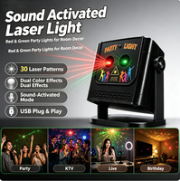 Mini projecteur laser portable à activation sonore, lumière stroboscopique verte DJ, idéal pour karaoké et cadeau de Noël |   YSH