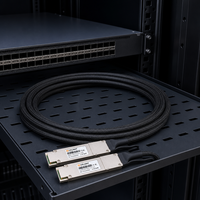 Kabel Tembaga Aktif 1.6T OSFP224 InfiniBand XDR ACC Finned Top 1m untuk Pusat Data AI