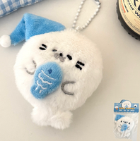Porte-clés en peluche lion de mer, breloque mignonne pour sac, ornement à suspendre pour sac à dos, petit cadeau