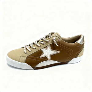 Zapatillas de Skateboarding de Dos Tonos con Cordones, Estilo Casual Urbano con Parche de Estrella - Product Image 4