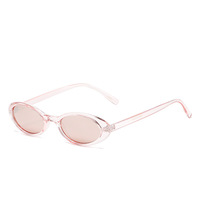 Lunettes à petite monture pour femmes monture ovale tendance hip-hop Lunettes de soleil PC en gros 2025