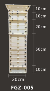Moldes de Plástico ABS para Barandillas de Hormigón con Patrón de Rejilla de 20 cm, Moldes para Pilares Laterales/Coronales/Finales, Moldes para Pasamanos, Exterior - Product Image 2