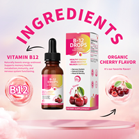 Gouttes de Vitamine B12 OEM 5000 mcg Méthylcobalamine Anti-fatigue Liquide Sublingual Complément B12