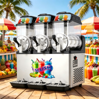 RVS behuizing met energiebesparende functie, fruitsap-slushmachine geschikt voor alle seizoenen, voor thuis en commercieel gebruik.