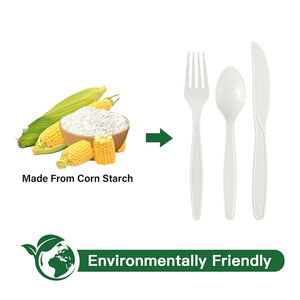 <span class=keywords><strong>Vendita</strong></span> calda pesante biodegradabile usa e getta posate Set di amido di mais forchetta e coltello per ristorante Hotel o uso domestico - Product Image 2