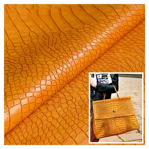 Thicken Pu Faux Leather Fabric Design Bags Leather Fabric Crocodile Leather For Car Upholstery And Wall Decoration