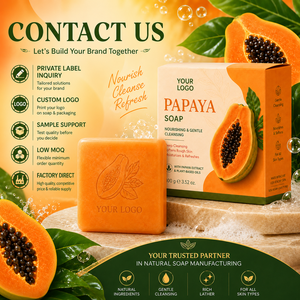Savon à la papaye tendance pour une peau soyeuse et lisse, nettoyant en profondeur, éliminant les impuretés, rafraîchissant, sans cruauté, adapté à tous les types de peau - Product Image 6