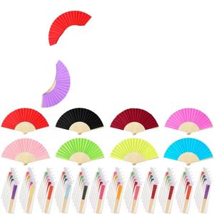 Éventail pliant en bambou de style japonais traditionnel, écologique, naturel, fait main, imprimé sur mesure, avec motifs de tuiles de mahjong, artisanat chinois peint - Product Image 6