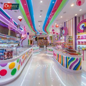 Présentoir à bonbons Fabricant de bonbons Présentoir de vente au détail Présentoir à bonbons Présentoir à chocolat en verre pour desserts - Product Image 2