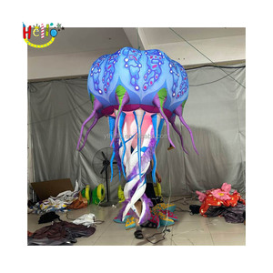 <span class=keywords><strong>Acuario</strong></span> gigante colgante inflable decoración azul luminoso inflable medusas con luz Led - Product Image 1