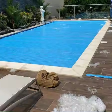 Solar Pool Cover Electric Hard Plastic Pool Covers IP68 12V Tubular Motors