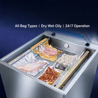 Machine d'emballage sous vide automatique à chambre unique pour le riz, la viande, le poisson, en acier inoxydable, pour usage industriel