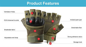 Gants tactiques d'hiver résistants aux chocs, à doigts entiers, en microfibre, antidérapants et résistants aux coupures - Product Image 4